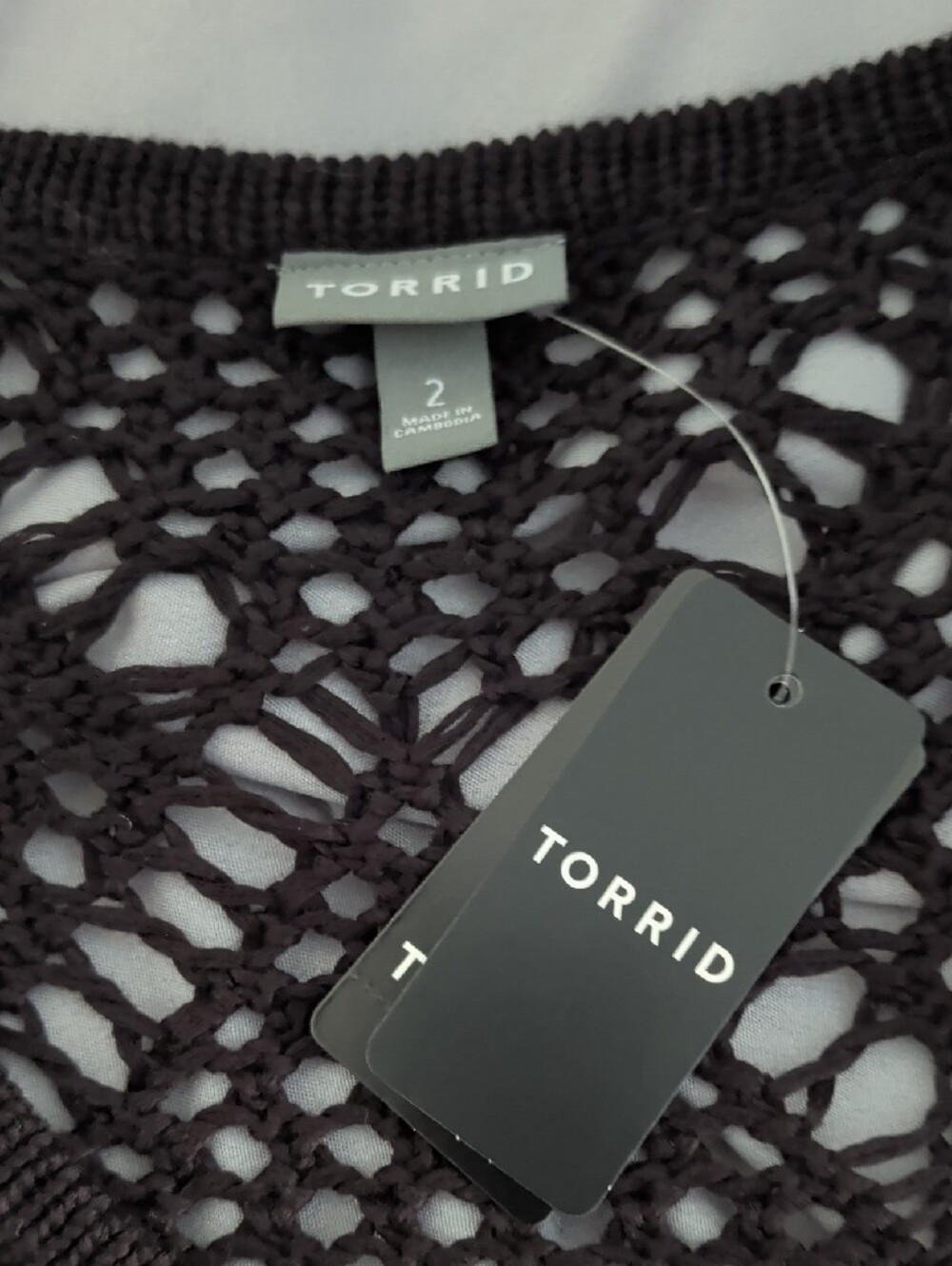 torrid Black Crochet Swim Cover-Up Dress - Picture 2 of 4